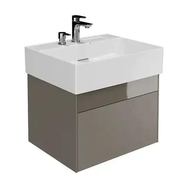 Тумба с раковиной Kerama Marazzi Logica 60 песчаный, 2 отверстия