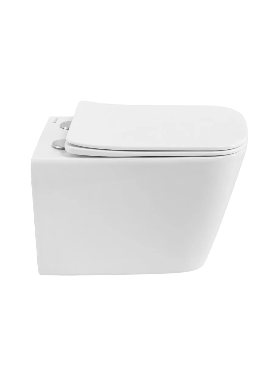 Унитаз подвесной безободковый с сиденьем и смывом TORNADO BelBagno KRAFT-TOR BB7106CH-TOR/SC