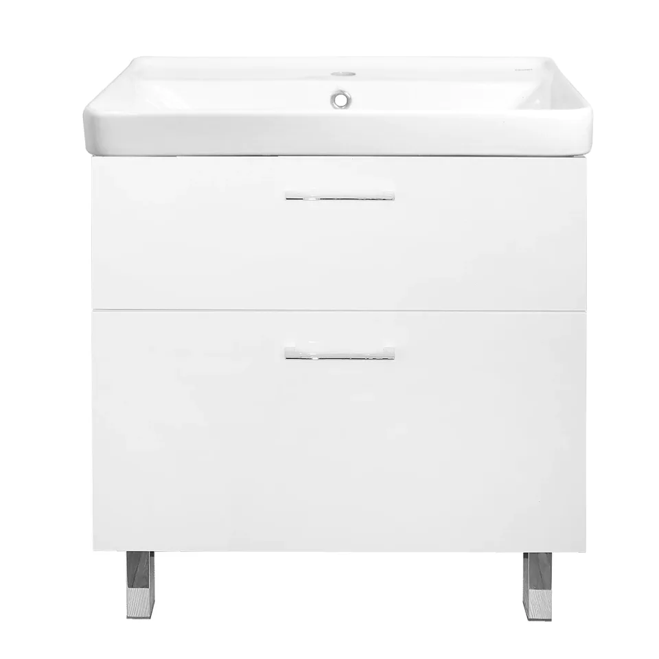 Комплект Тумба Azario Ника 70 Н напольная с раковиной Монте 70 CS00089990