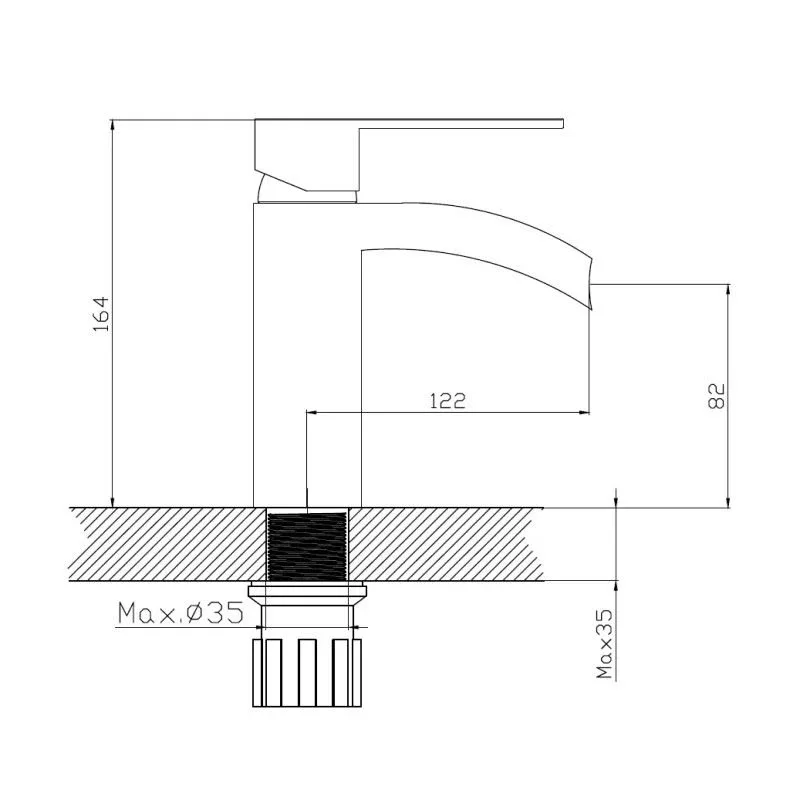 Смеситель Haiba HB13505-8 для раковины белый/хром