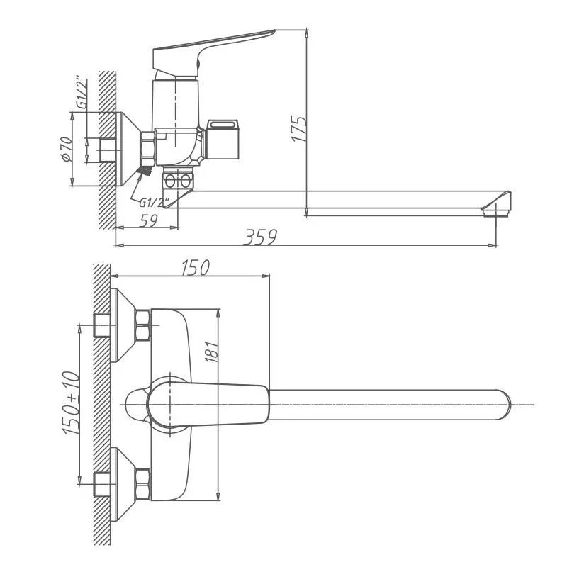 Смеситель Haiba HB22506 универсальный хром