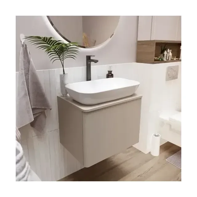 Тумба с раковиной 1Marka Виш (Wish) 60П 1я Сappuccino,открывание нажатием (Push-To-Open)