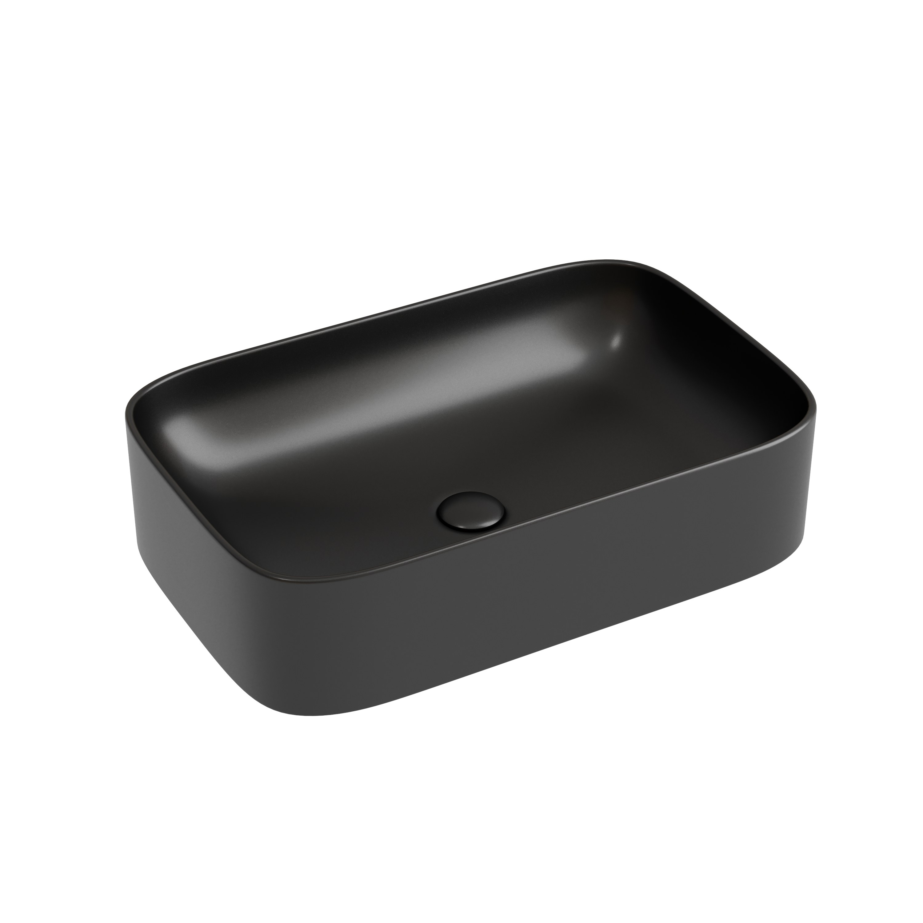 Раковина из сантехнического фарфора Ceramica Nova Элемент (Element) 61 см CN6053MB накладная цвет черный матовый