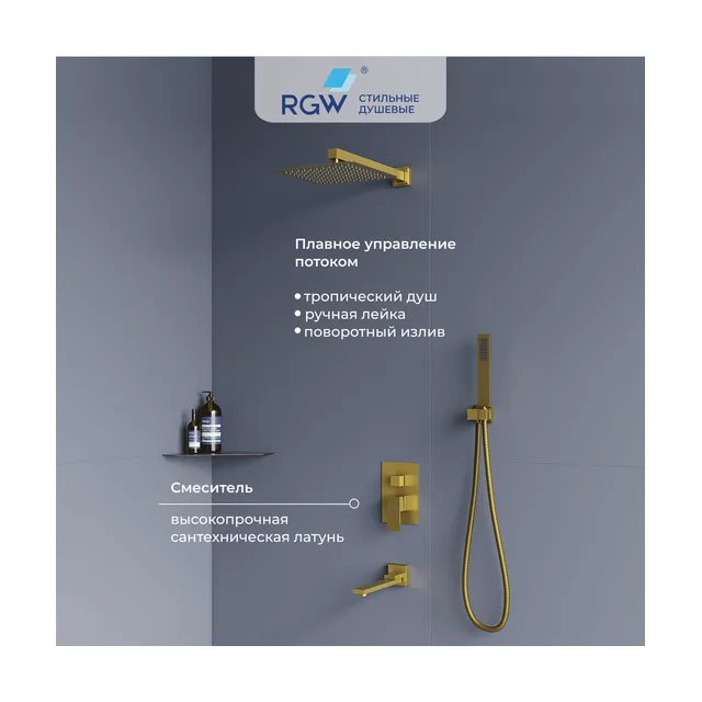 Душевая система скрытого монтажа RGW SP-56Gb
