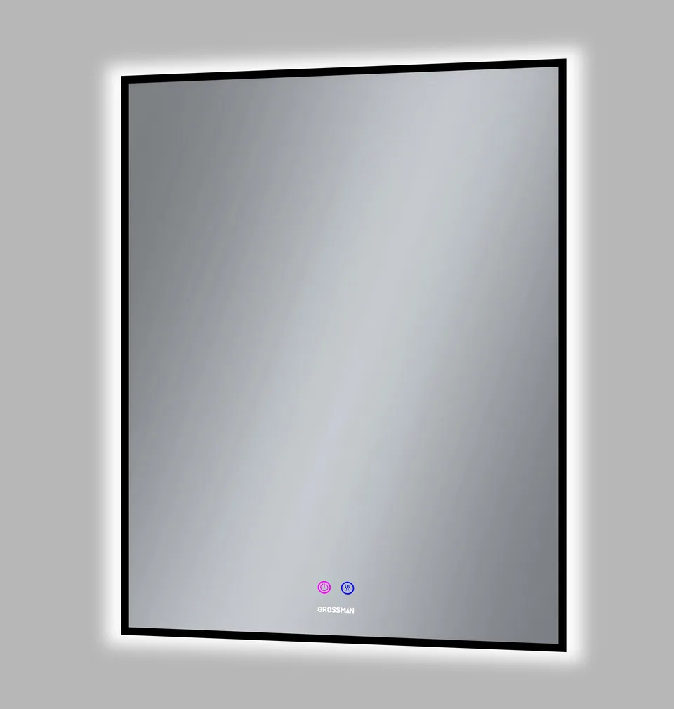 Зеркало PRAGMA-норма BLACK (700*800*45) LED с сенсорным выключателем и подогревом