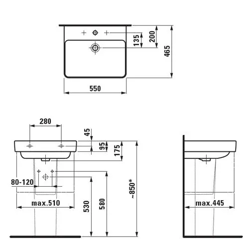 Раковина Laufen Pro S 55*46,5