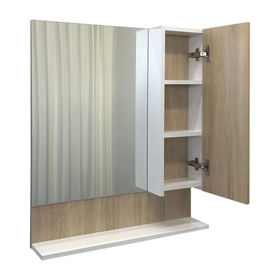 Зеркало-шкаф Comforty Рига 70 дуб сонома