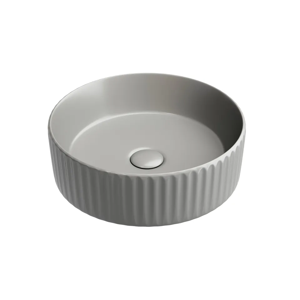 Раковина из сантехнического фарфора Ceramica Nova Элемент (Element) 36 см CN6057MH накладная цвет антрацит матовый