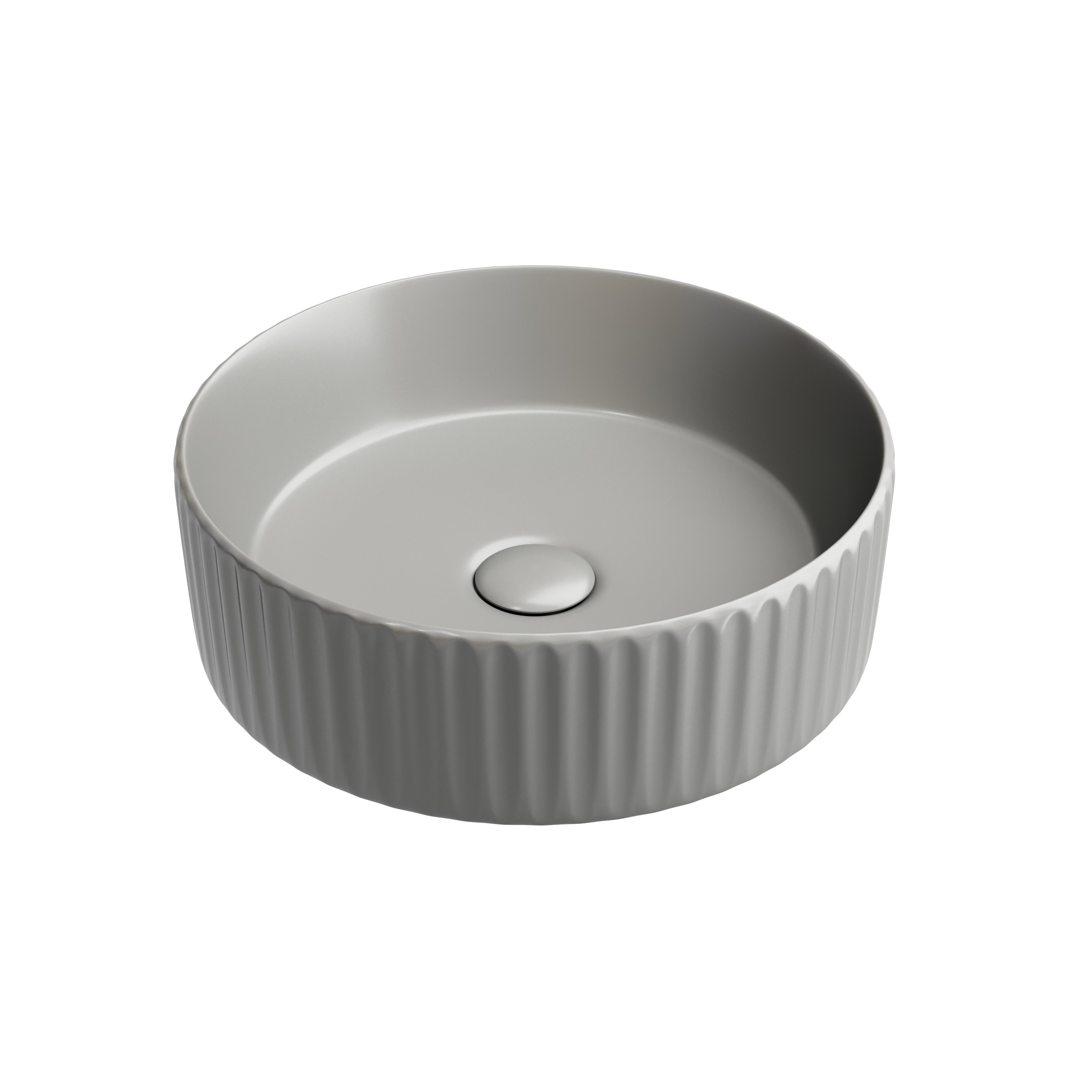 Раковина из сантехнического фарфора Ceramica Nova Элемент (Element) 36 см CN6057MH накладная цвет антрацит матовый