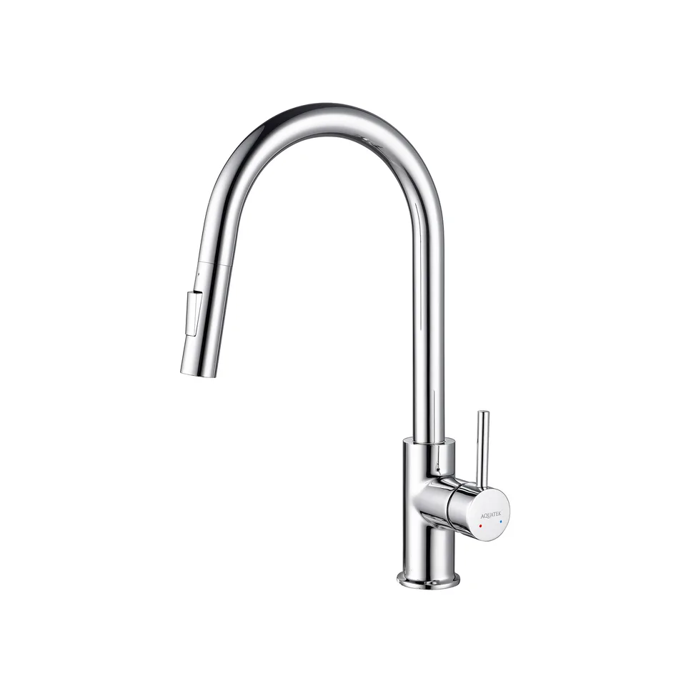 Смеситель для кухни с вытяжным изливом (2 режима струи) AQUATEK AQ1384CR ЕВРОПА