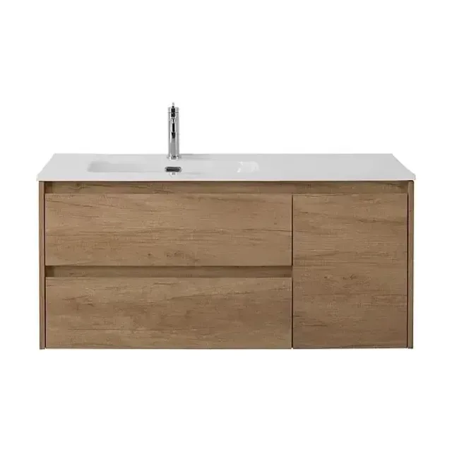 Тумба с раковиной BelBagno KrКрафт/Kraftaft 100 натуральный дуб Небраска левая