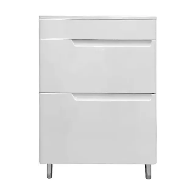Тумба с раковиной Эстет Kare Luxe 60 напольная 2 ящика белая ФР-00007072