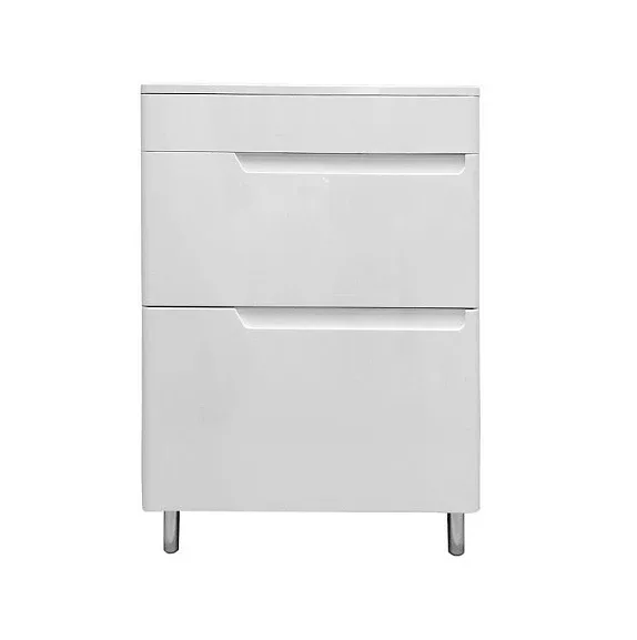 Тумба с раковиной Эстет Kare Luxe 60 напольная 2 ящика белая ФР-00007072