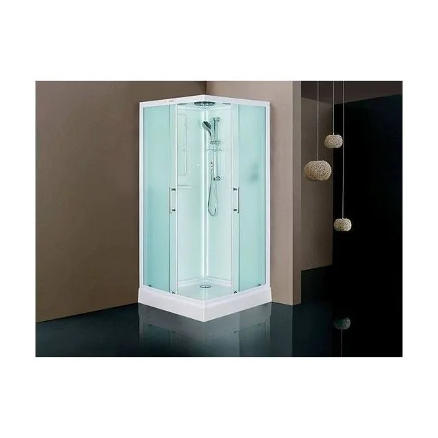 Душевая кабина квадратная с крышей и LED освещением ES-L90CKR. Размер: 90 х 90 х 210