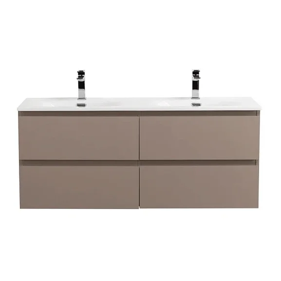 Тумба с раковиной BelBagno Крафт (Kraft) 120 с четырьмя ящиками бежевая матовая (раковина BB-8099-120-2)