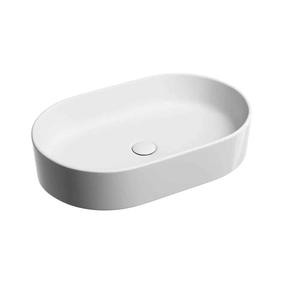 Раковина из сантехнического фарфора Ceramica Nova Элемент (Element) 61 см CN6048 накладная цвет белый