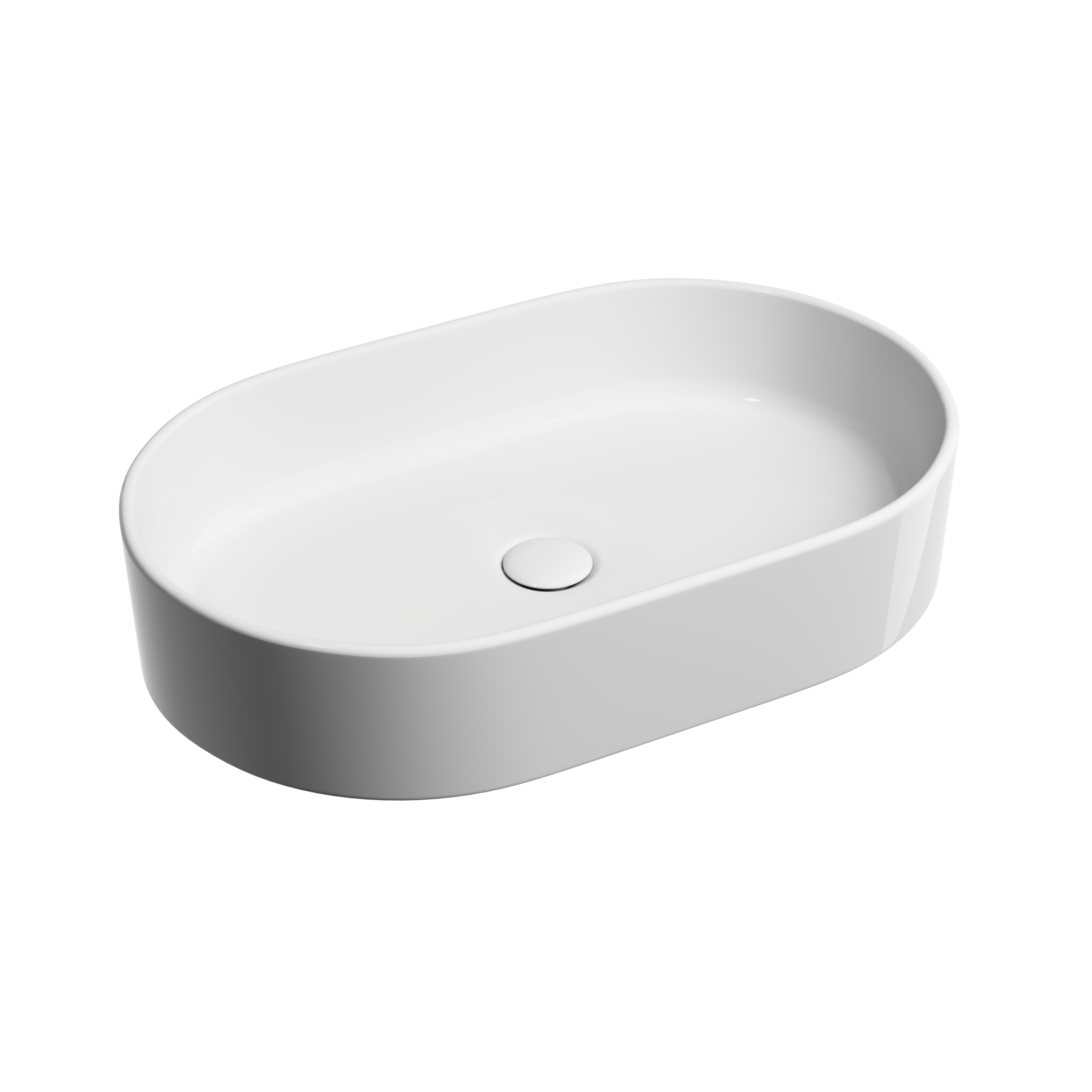Раковина из сантехнического фарфора Ceramica Nova Элемент (Element) 61 см CN6048 накладная цвет белый