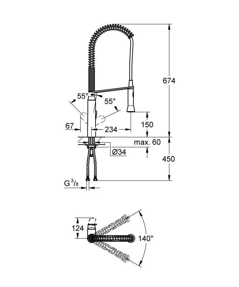Смеситель Grohe K7 32950000 для кухни хром