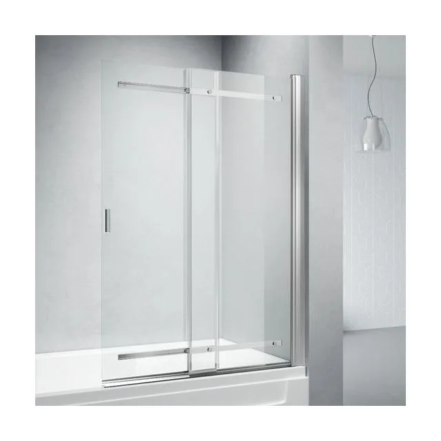 Шторка на ванну Veconi PL88CH-100-01-C8 100×140 см, профиль хром