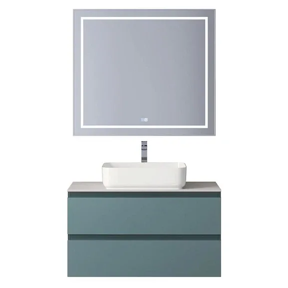 Комплект мебели BelBagno Крафт (Kraft) 90 голубой матовый (столешница KEP-90-BO)