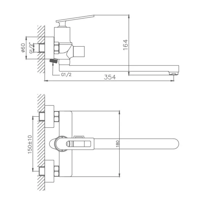 Смеситель Haiba HB22589 универсальный