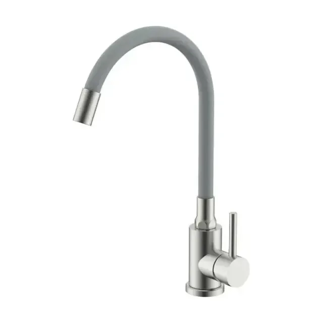 Смеситель Splenka S201.4407.05 для кухни с гибким изливом сатин