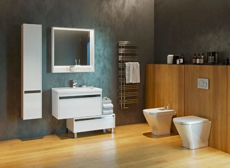 Зеркало Aquaton Капри 80 белый глянец