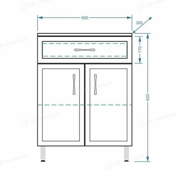 Комод Stella Polar Концепт 60 белый глянец