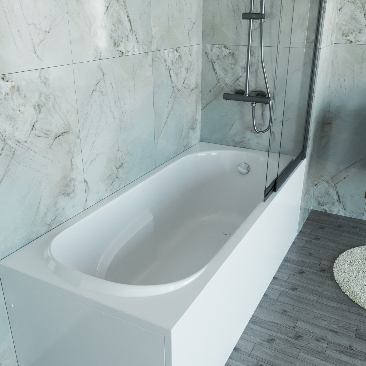 Ванна Vincea VBT-2A170-FR 170x75 пристенная прямоугольная