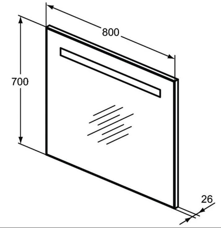 Зеркало Ideal Standard Mirror&Light 80*70 с подсветкой