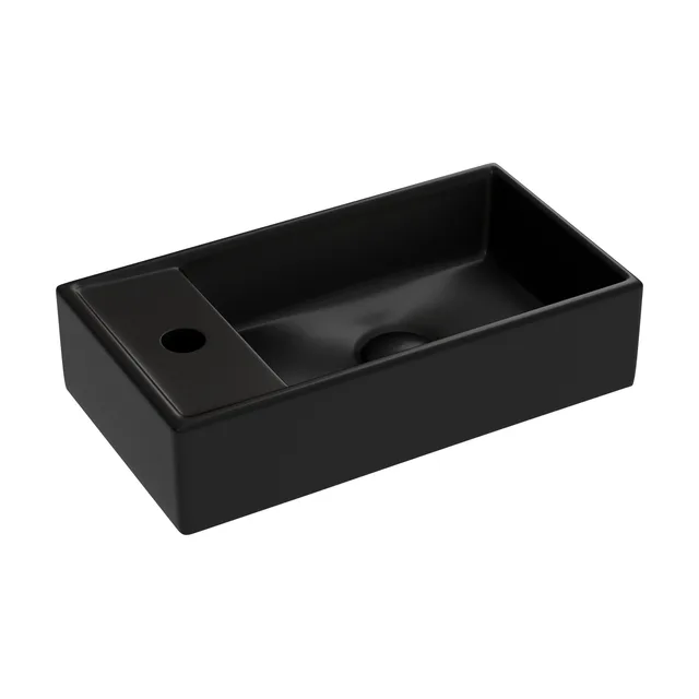 Раковина из сантехнического фарфора Ceramica Nova Элемент (Element) 42 см CN6051RMB подвесная цвет черный матовый