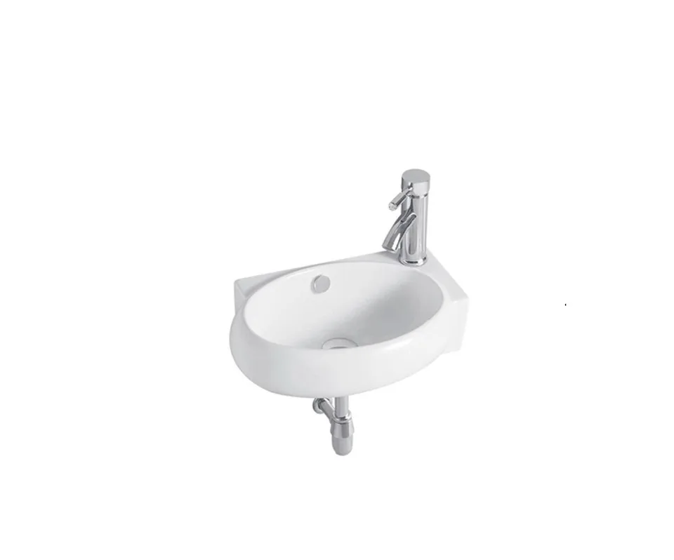 Раковина подвесная угловая AQUATEK AQ5304-00 420*280*145 мм , смеситель справа