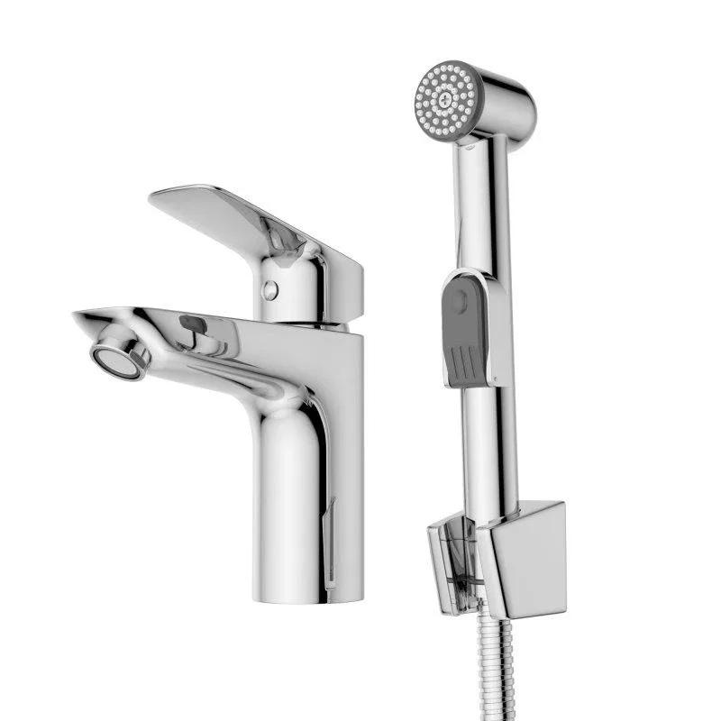 Смеситель BelBagno DUE-LVM/HGN-CRM-W0 для раковины с гигиеническим душем хром
