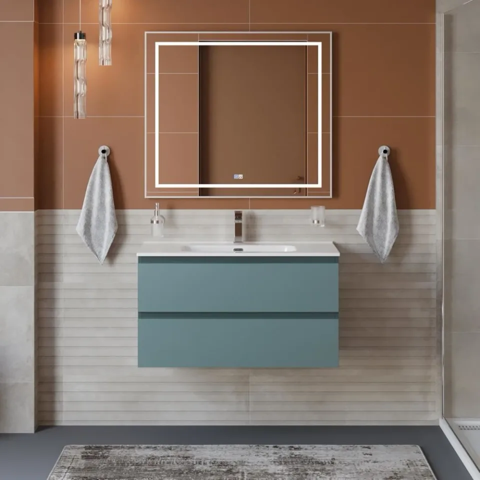 Тумба под раковину BelBagno Крафт (Kraft) 90 голубая матовая