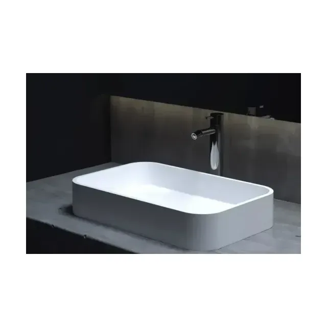 Накладная раковина Salini Callista 01 S-Stone 54,5*34,5 белая матовая