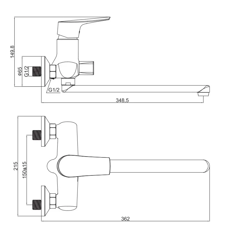 Смеситель Maxonor MN2273-8 универсальный