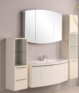 Комплект мебели Акватон Севилья 120 белый жемчуг с зеркалом-шкафом, раковина Милан м