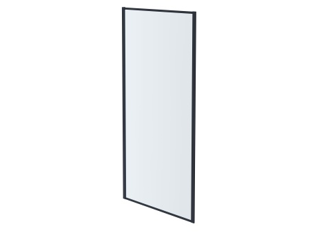 Неподвижная душевая стенка Aquatek 80x200, для комбинации с дверью, черный, стекло прозрачное