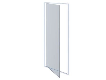 Душевая дверь Aquatek распашная 100x200 хром, стекло прозрачное